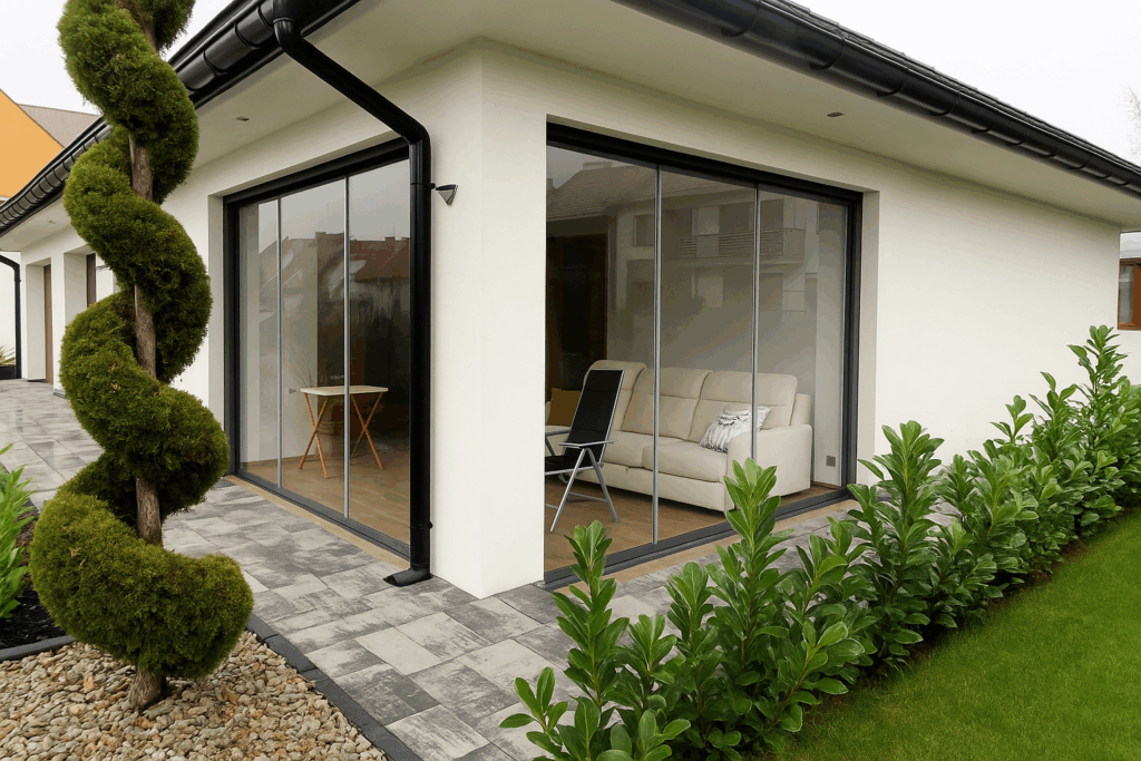 Aluglass Design - zabudowa tarasu ogród klimatyczny